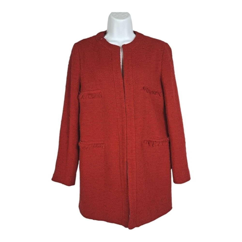 Zara Tweed Coat Red‎